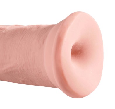 King Cock Plus - Realistyczne Naturalne Dildo Z Przyssawką 28 CM Jasny Kolor Skóry